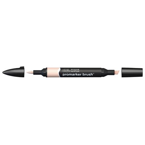 Pennarelli Winsor&Newton Promarker Brush doppia punta scalpello-pennello - putty O618 - 0204300